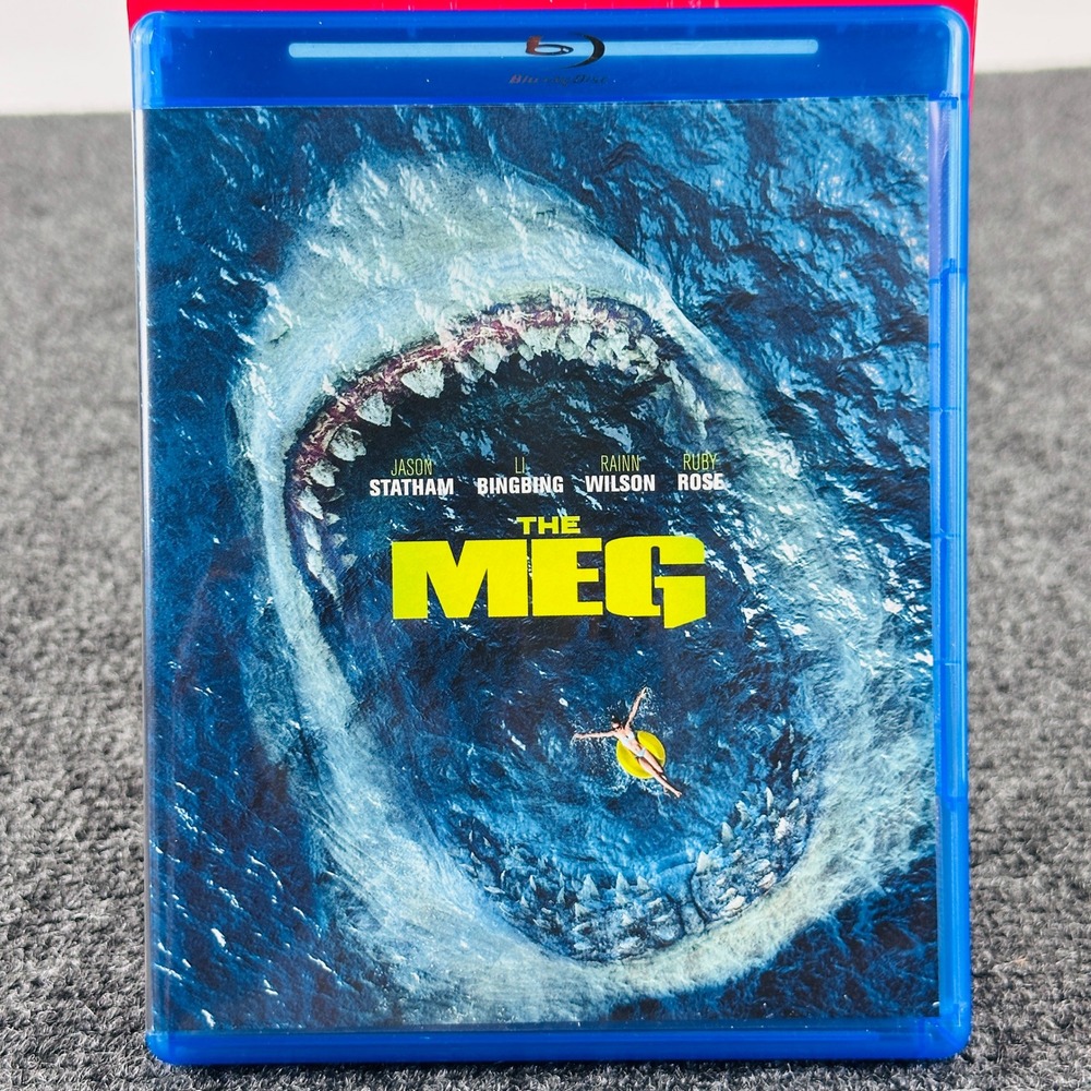 The Meg Blu-ray DVD Combo Pack Jason‎ Statham Shark Action Movie with Slipcover